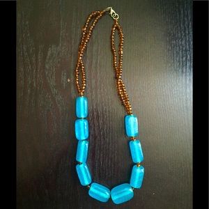 Turquoise & Amber Necklace